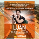 Inauguração da canalização do córrego contará com grandioso show de Luan Santana