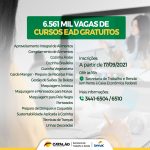 Senac e Secretaria de Trabalho e Renda disponibilizam mais de 6 mil vagas para cursos EAD gratuitos