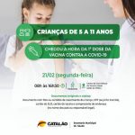 Catalão seguirá vacinando crianças de 5 a 11 anos de idade