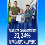 PREFEITO JOÃO RIOS CONCEDE AUMENTO DE 33,24% PARA OS PROFESSORES