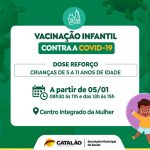 SAÚDE DE CATALÃO CONVOCA CRIANÇAS DE 5 A 11 ANOS PARA RECEBEREM A VACINA PEDIÁTRICA
