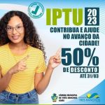 PREFEITURA DE TRÊS RANCHOS LANÇA CAMPANHA DE 50% DE DESCONTO DO IPTU