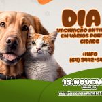 Dia D de vacinação antirrábica para cães e gatos em Catalão será na próxima quarta-feira (15)